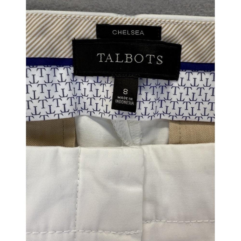 Talbots Women's 8 White Mid-Rise Chelsea Cropped Stretchy Business Casual Pants‎ - Picture 6 of 7